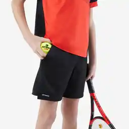 Decathlon Tennisshort voor kinderen TSH Dry zwart aanbieding