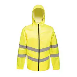 Decathlon Unisex Hi Vis Pro Packaway Reflecterende Work Jacket (Geel) aanbieding