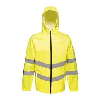 Decathlon Unisex Hi Vis Pro Packaway Reflecterende Work Jacket (Geel) aanbieding