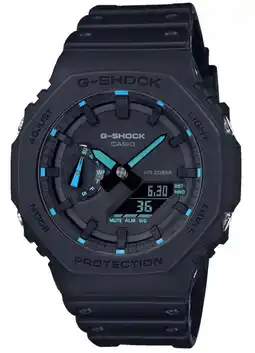 Decathlon Casio Analoog En Digitaal Horloge Zwart/Zwart GA-2100-1A2ER aanbieding