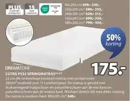 Jysk Lutra PS35 springmatras aanbieding