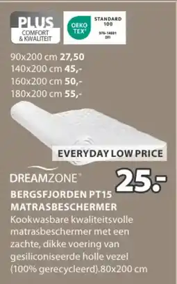 Jysk Bergsfjorden PT15 matrasbeschermer aanbieding