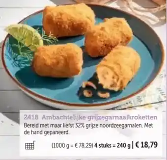 Bofrost Ambachtelijke grijzegarnaalkroketten aanbieding