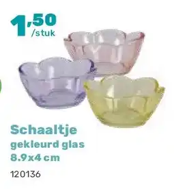 Happyland Schaaltje gekleurd glas 8.9x4 cm aanbieding