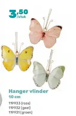 Happyland Hanger vlinder 10 cm aanbieding