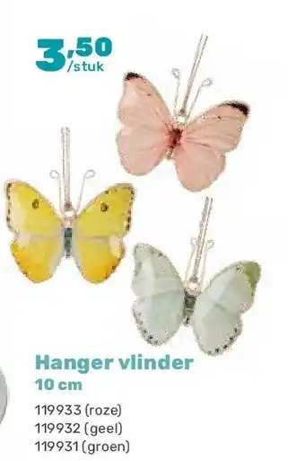 Happyland Hanger vlinder 10 cm aanbieding