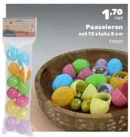 Happyland Paaseieren set 12 stuks 5 cm aanbieding