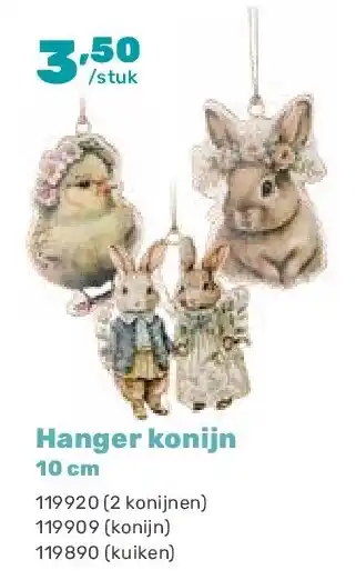 Happyland Hanger konijn 10 cm aanbieding