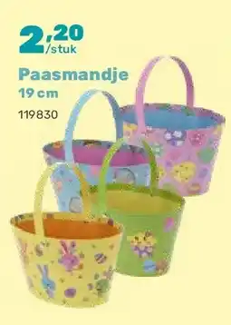 Happyland Paasmandje 19 cm aanbieding