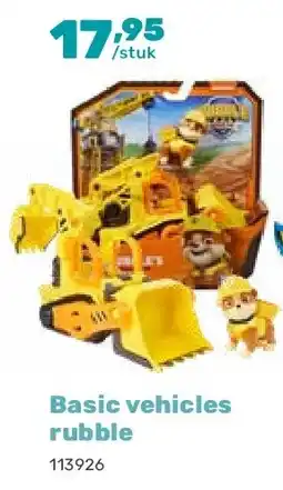 Happyland Basic vehicles rubble aanbieding