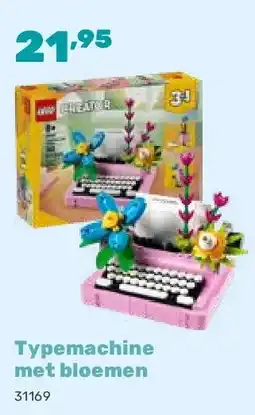 Happyland Typemachine met bloemen aanbieding