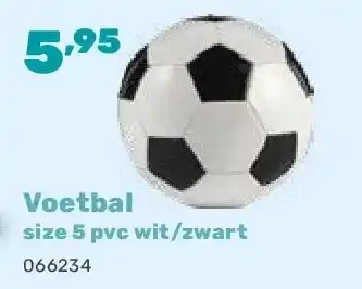 Happyland Voetbal size 5 pvc wit/zwart aanbieding