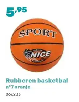 Happyland Rubberen basketbal n°7 oranje aanbieding