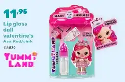 Happyland Lip gloss doll valentine's Ass.Red/pink aanbieding