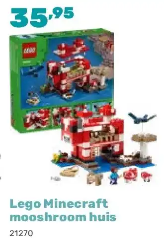 Happyland Lego Minecraft mooshroom huis aanbieding