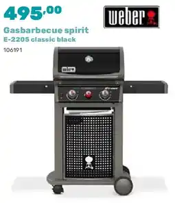 Happyland Gasbarbecue spirit E-2205 classic black aanbieding