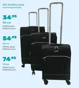 Happyland Alu trolley case met 4 dual wielen aanbieding