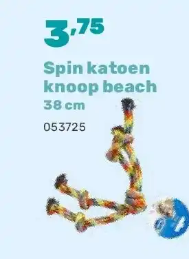 Happyland Spin katoen knoop beach 38 cm aanbieding