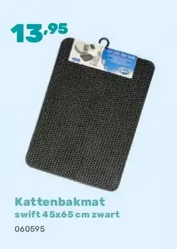 Happyland Kattenbakmat swift 45x65 cm zwart aanbieding