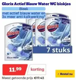 Bol.com Glorix Actief Blauw Water WC blokjes aanbieding