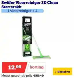 Bol.com Swiffer Vloerreiniger 3D Clean Starterskit aanbieding