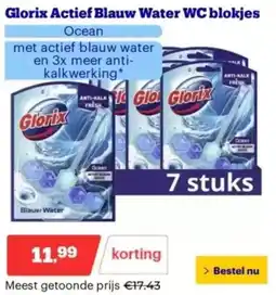 Bol.com Glorix Actief Blauw Water WC blokjes aanbieding