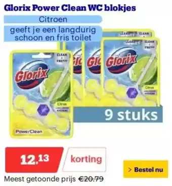 Bol.com Glorix Power Clean WC blokjes aanbieding