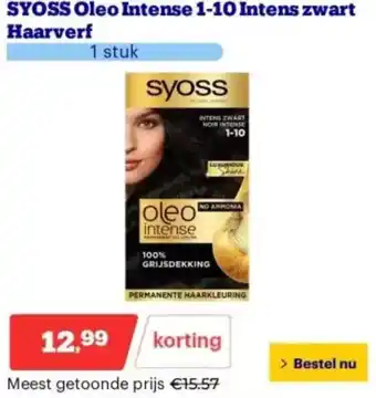 Bol.com Syoss Oleo Intense 1-10 Intens zwart aanbieding