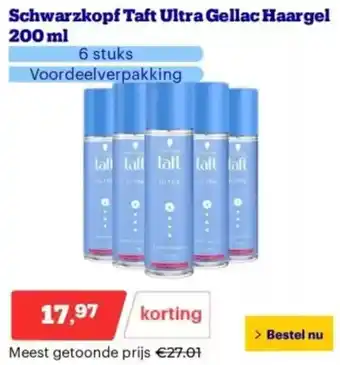 Bol.com Schwarzkopf Taft Ultra Gellac Haargel aanbieding