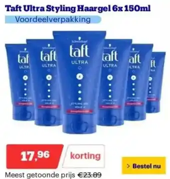 Bol.com Taft Ultra Styling Haargel aanbieding