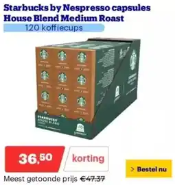 Bol.com Starbucks by Nespresso capsules House Blend Medium Roast aanbieding