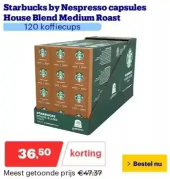 Bol.com Starbucks by Nespresso capsules House Blend Medium Roast aanbieding