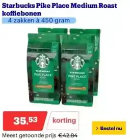 Bol.com Starbucks Pike Place Medium Roast koffiebonen aanbieding