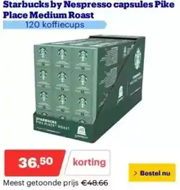 Bol.com Starbucks by Nespresso capsules Pike Place Medium Roast aanbieding