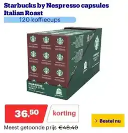 Bol.com Starbucks by Nespresso capsules Italian Roast aanbieding