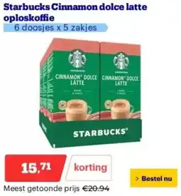 Bol.com Starbucks Cinnamon dolce latte oploskoffie aanbieding