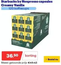 Bol.com Starbucks by Nespresso capsules Creamy Vanilla aanbieding