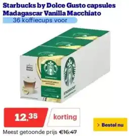 Bol.com Starbucks by Dolce Gusto capsules Madagascar Vanilla Macchiato aanbieding