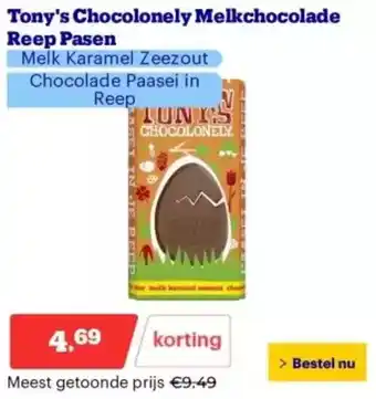 Bol.com Tony's Chocolonely Melkchocolade Reep Pasen aanbieding