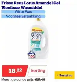 Bol.com Frisse Reus Lotus Amandel Gel Vloeibaar Wasmiddel aanbieding