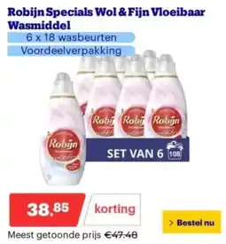 Bol.com Robijn Specials Wol & Fijn Vloeibaar Wasmiddel aanbieding