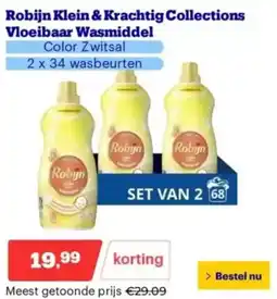 Bol.com Robijn Klein & Krachtig Collections Vloeibaar Wasmiddel aanbieding