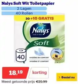 Bol.com Nalys Soft Wit Toiletpapier aanbieding