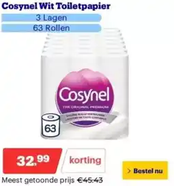 Bol.com Cosynel Wit Toiletpapier aanbieding