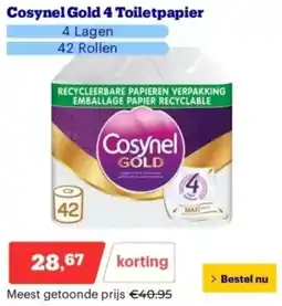 Bol.com Cosynel Gold 4 Toiletpapier aanbieding