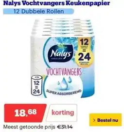 Bol.com Nalys Vochtvangers Keukenpapier aanbieding