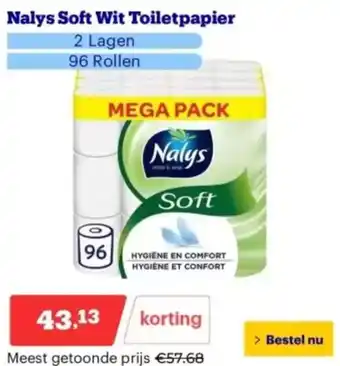 Bol.com Nalys Soft Wit Toiletpapier aanbieding