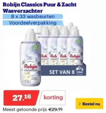 Bol.com Robijn Classics Puur & Zacht Wasverzachter aanbieding