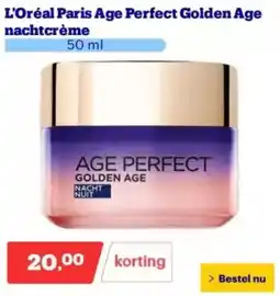 Bol.com L'Oréal Paris Age Perfect Golden Age nachtcrème aanbieding