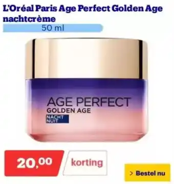 Bol.com L'Oréal Paris Age Perfect Golden Age nachtcrème aanbieding